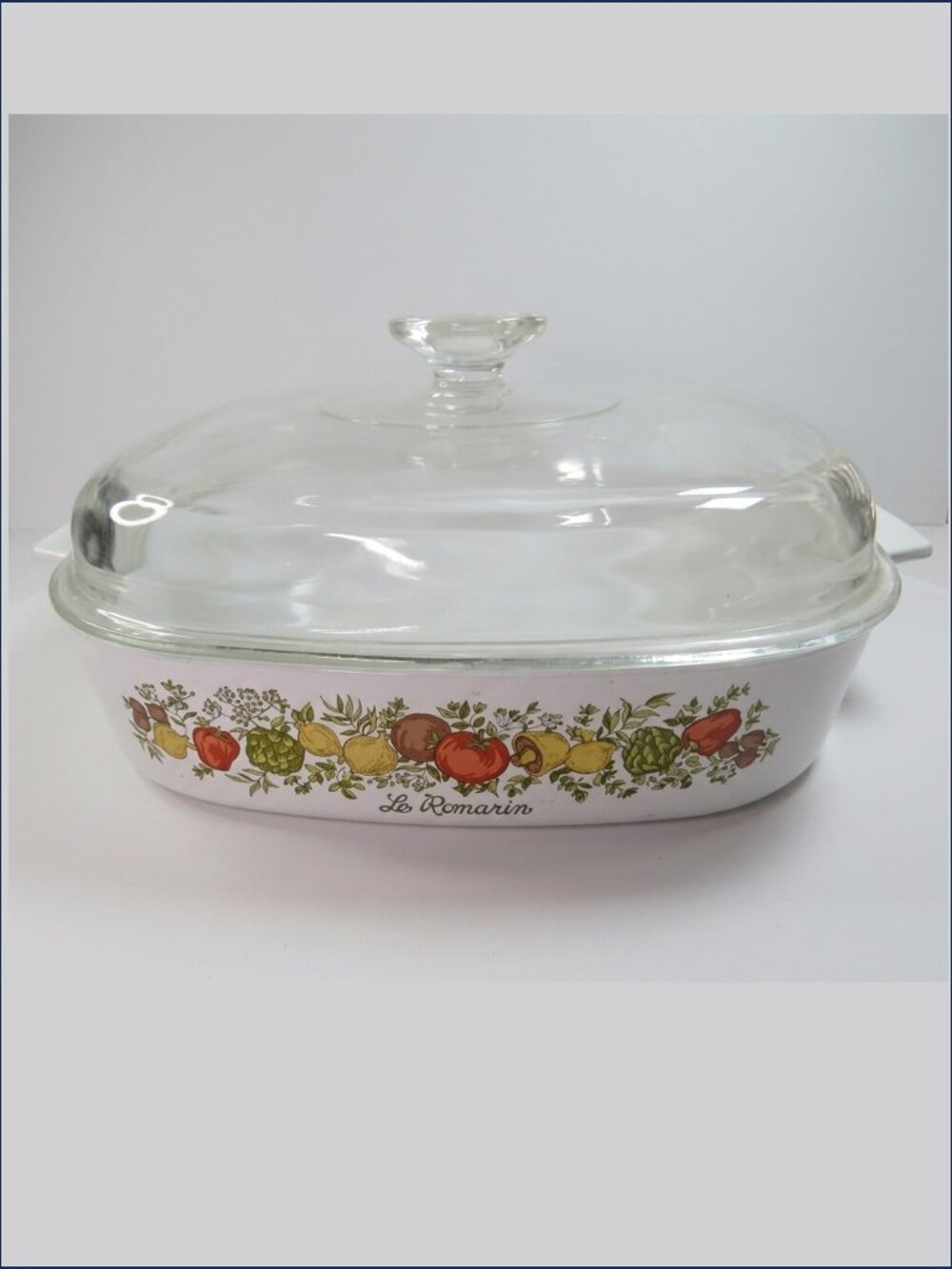 vintage Corning Ware A-10 Casserole Dish 2.5 Qt Spice O' Life Le Romarin w Lid